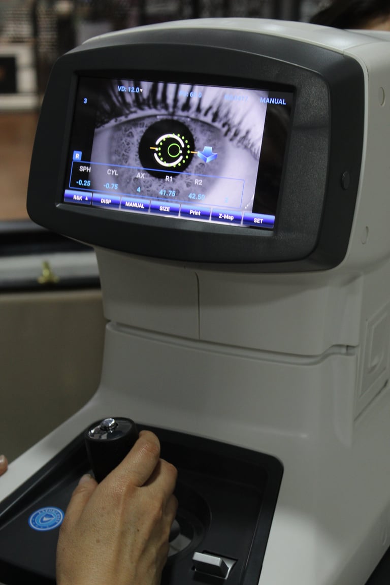 Automated eye exam machine